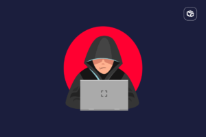 Hackear com capuz e laptop, símbolo de golpe e proteção financeira contra falsos advogados.